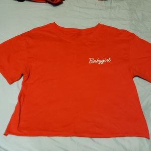 BABYGIRL RED CROP TOP